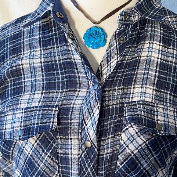 Kut from the Kloth plaid shirt SIZE SMALL - Picture 2 of 6